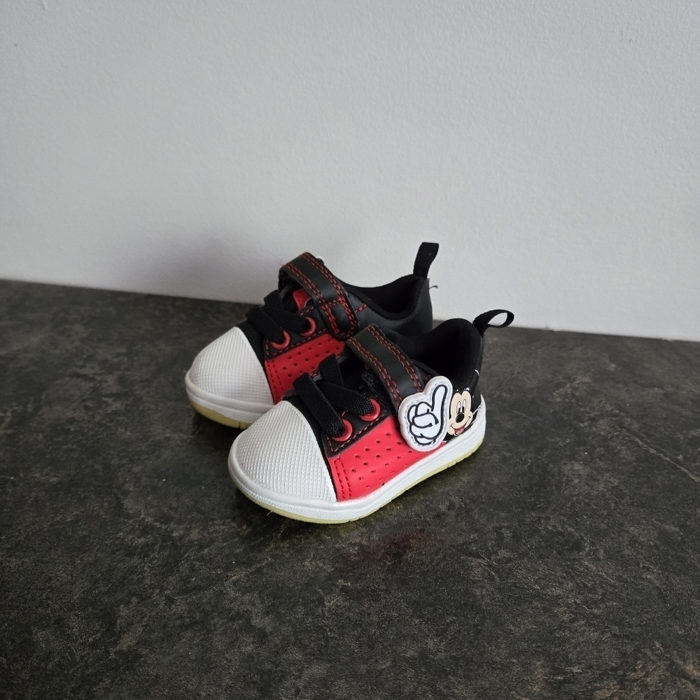 Disney Mickey Mouse Baby Red and Black Shoes